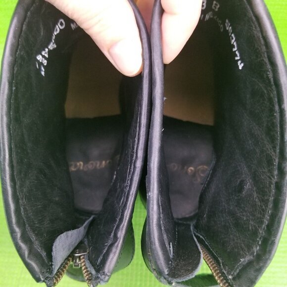 ✅Sonora Quilted Black Leather Ankle Moto/Biker Boots Women's 8B Heeled Back Zip - Picture 6 of 12